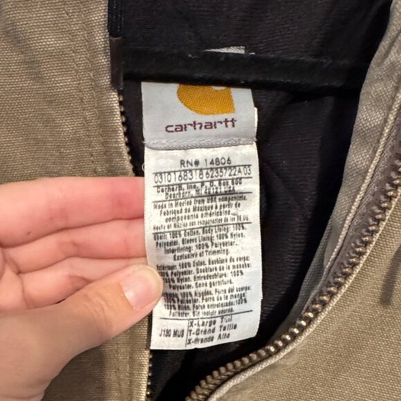 Carhartt Vintage Men's Brown Hooded Jacket XL Tall - Picture 2 of 4